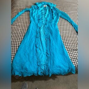 Old Estevez boutique dress, blue gorgeous